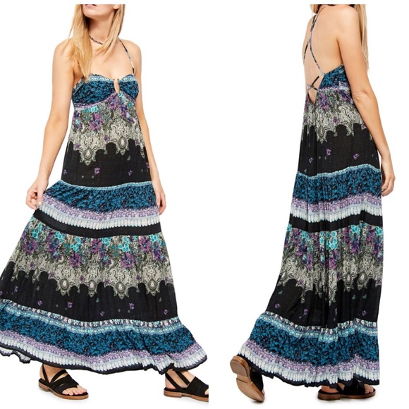Free People Dresses & Skirts - Free People Give A Little Floral Maxi Tiered Dress